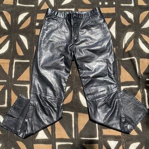 Wilsons Leather Black Straight Leg Pants